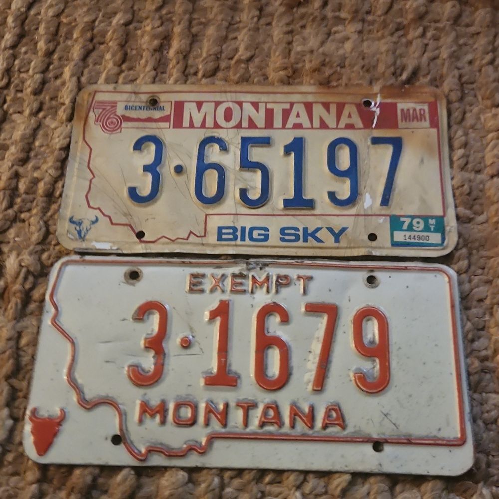 Older Montana License Plates
